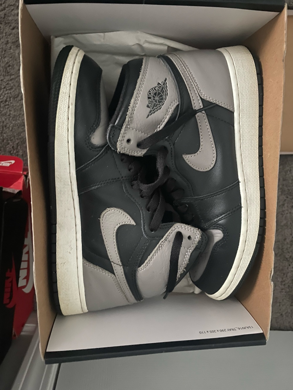 Nike Air Jordan 1 Mid - Black and Light Gray Men's Sneakers
